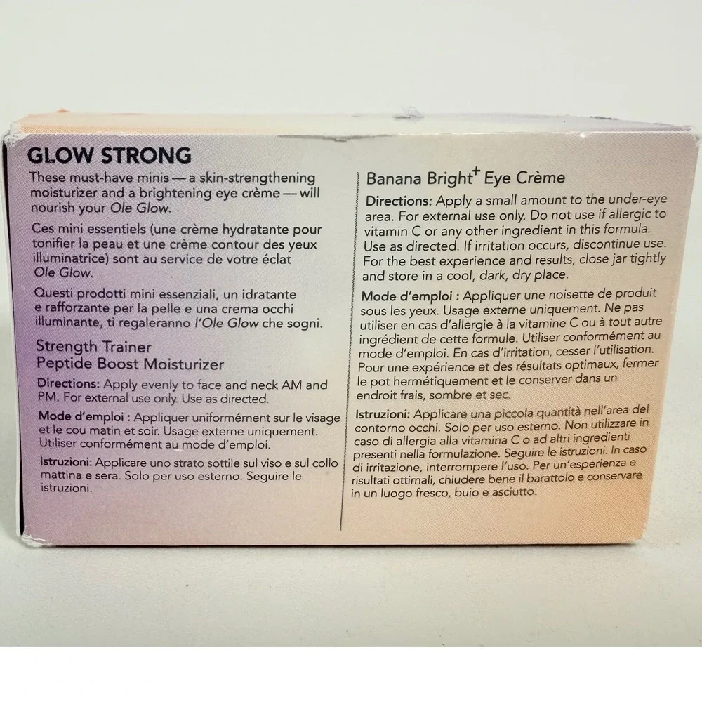 Ole Henriksen Eye Cream Moisturizer Duo Glow Strong Banana Bright Peptide New